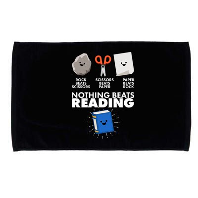 Cute Rock Scissors Paper Nothing Beats Reading Microfiber Hand Towel