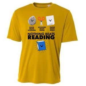 Cute Rock Scissors Paper Nothing Beats Reading Cooling Performance Crew T-Shirt