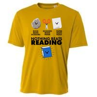 Cute Rock Scissors Paper Nothing Beats Reading Cooling Performance Crew T-Shirt