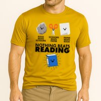 Cute Rock Scissors Paper Nothing Beats Reading Performance Shirt