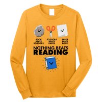 Cute Rock Scissors Paper Nothing Beats Reading Long Sleeve Shirt