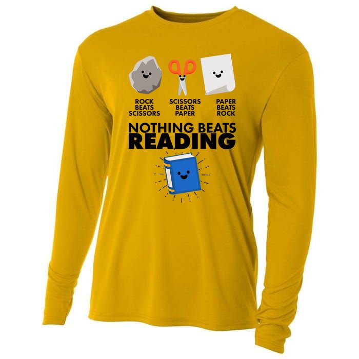 Cute Rock Scissors Paper Nothing Beats Reading Cooling Performance Long Sleeve Crew