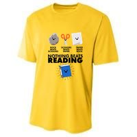 Cute Rock Scissors Paper Nothing Beats Reading Youth Performance Sprint T-Shirt