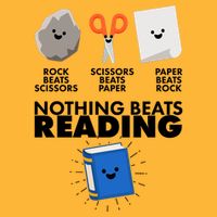 Cute Rock Scissors Paper Nothing Beats Reading Baby Bodysuit