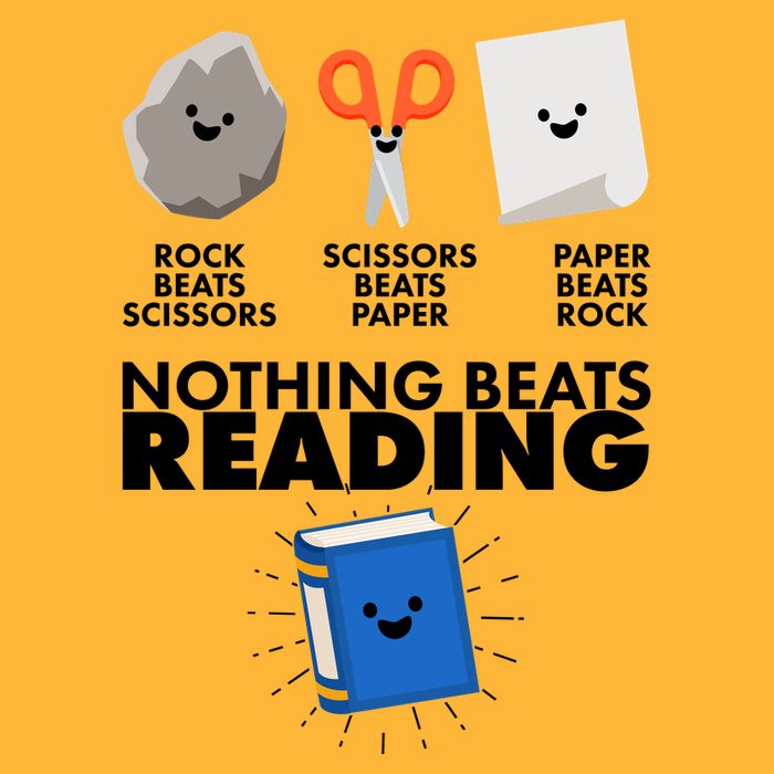 Cute Rock Scissors Paper Nothing Beats Reading Baby Bodysuit