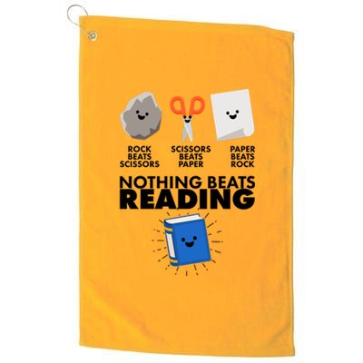 Cute Rock Scissors Paper Nothing Beats Reading Platinum Collection Golf Towel