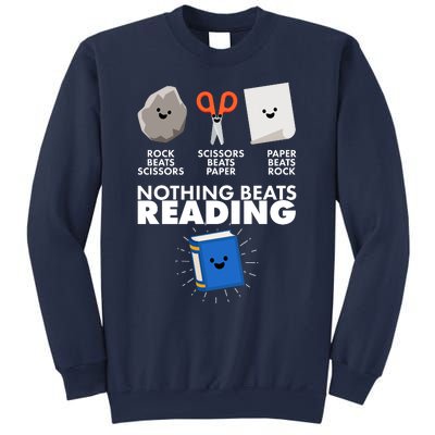 Cute Rock Scissors Paper Nothing Beats Reading Sweatshirt