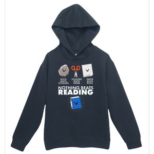 Cute Rock Scissors Paper Nothing Beats Reading Urban Pullover Hoodie