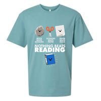 Cute Rock Scissors Paper Nothing Beats Reading Sueded Cloud Jersey T-Shirt