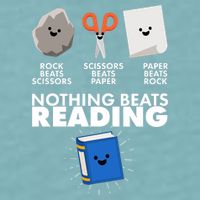 Cute Rock Scissors Paper Nothing Beats Reading Sueded Cloud Jersey T-Shirt