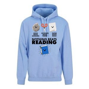 Cute Rock Scissors Paper Nothing Beats Reading Unisex Surf Hoodie