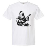 Christmas Rock Santa Rock And Roll Guitar Lover Garment-Dyed Heavyweight T-Shirt