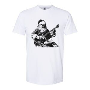 Christmas Rock Santa Rock And Roll Guitar Lover Softstyle CVC T-Shirt