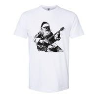 Christmas Rock Santa Rock And Roll Guitar Lover Softstyle CVC T-Shirt