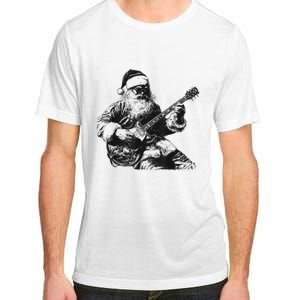 Christmas Rock Santa Rock And Roll Guitar Lover Adult ChromaSoft Performance T-Shirt