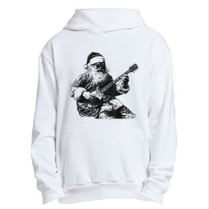 Christmas Rock Santa Rock And Roll Guitar Lover Urban Pullover Hoodie