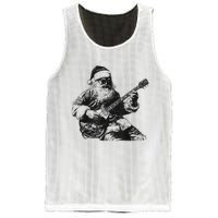 Christmas Rock Santa Rock And Roll Guitar Lover Mesh Reversible Basketball Jersey Tank