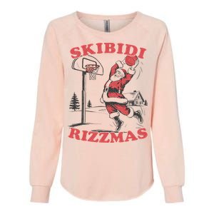 Christmas Rizz Santa Claus Basketball Womens California Wash Sweatshirt