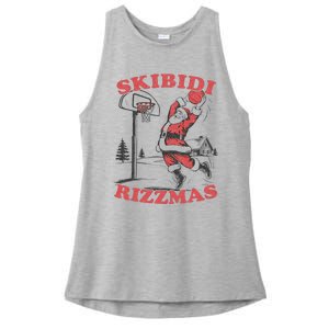 Christmas Rizz Santa Claus Basketball Ladies PosiCharge Tri-Blend Wicking Tank