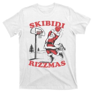 Christmas Rizz Santa Claus Basketball T-Shirt