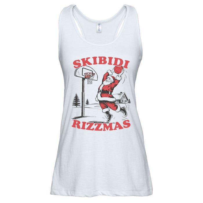 Christmas Rizz Santa Claus Basketball Ladies Essential Flowy Tank