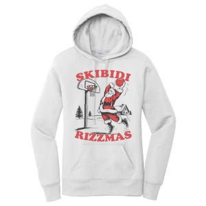 Christmas Rizz Santa Claus Basketball Women's Pullover Hoodie