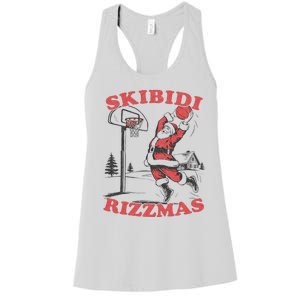 Christmas Rizz Santa Claus Basketball Women's Racerback Tank