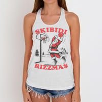 Christmas Rizz Santa Claus Basketball Women's Knotted Racerback Tank