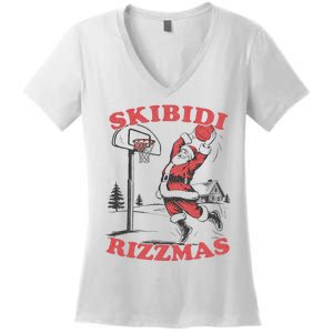 Christmas Rizz Santa Claus Basketball Women's V-Neck T-Shirt