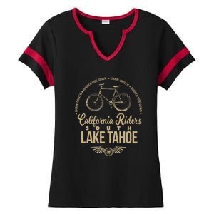 California Riders South Lake Tahoe Bicycle Cycling Ladies Halftime Notch Neck Tee