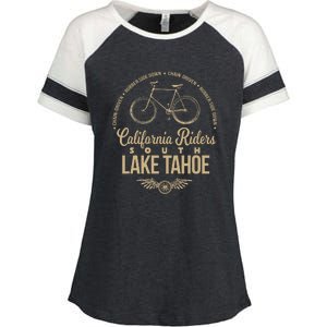 California Riders South Lake Tahoe Bicycle Cycling Enza Ladies Jersey Colorblock Tee