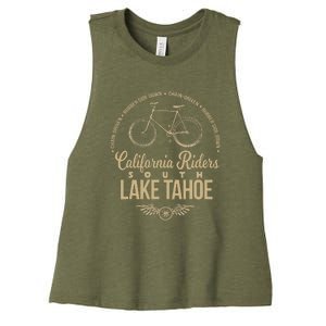 California Riders South Lake Tahoe Bicycle Cycling Women's Racerback Cropped Tank