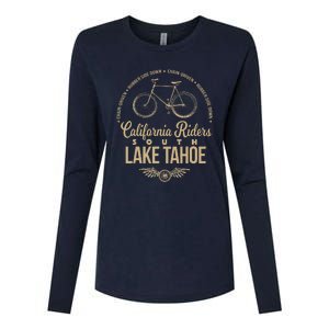 California Riders South Lake Tahoe Bicycle Cycling Womens Cotton Relaxed Long Sleeve T-Shirt