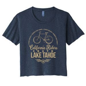 California Riders South Lake Tahoe Bicycle Cycling Women's Crop Top Tee