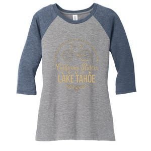 California Riders South Lake Tahoe Bicycle Cycling Women's Tri-Blend 3/4-Sleeve Raglan Shirt