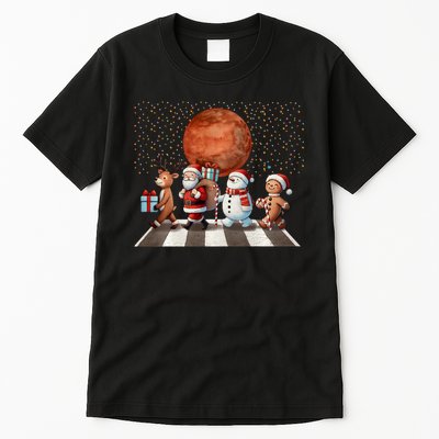 Christmas Reindeer Santa Snowman Astronauts Mars Tall T-Shirt