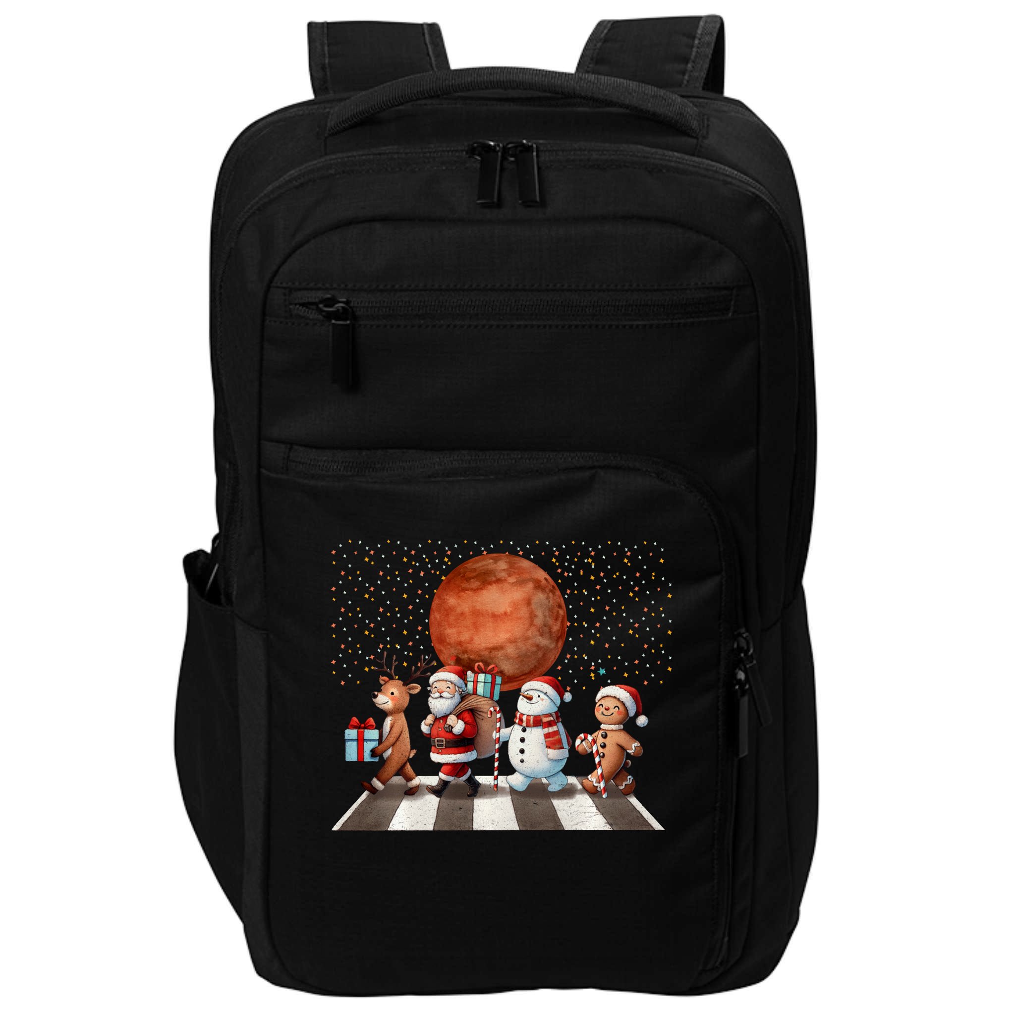 Christmas Reindeer Santa Snowman Astronauts Mars Impact Tech Backpack