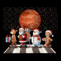 Christmas Reindeer Santa Snowman Astronauts Mars Cooling Performance Long Sleeve Crew
