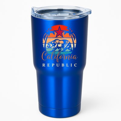 California Republic Socal Norcal Flag Cencal Cali Vintage Cute Gift Tumbler