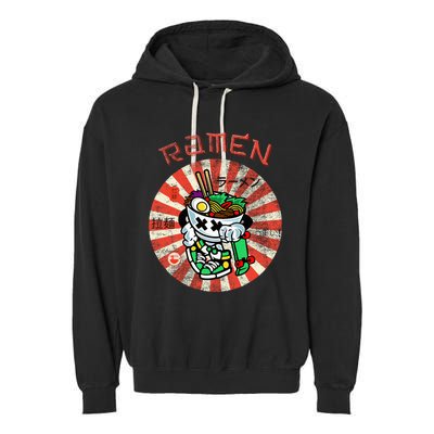 Cute Ramen Skater Kawaii Anime Skateboard Lover Ns Garment-Dyed Fleece Hoodie