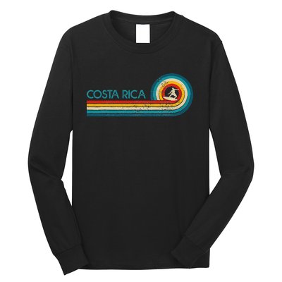 Costa Rica Surf Vintage Beach Surfer Surfing Gift Long Sleeve Shirt