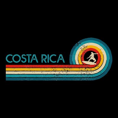 Costa Rica Surf Vintage Beach Surfer Surfing Gift T-Shirt