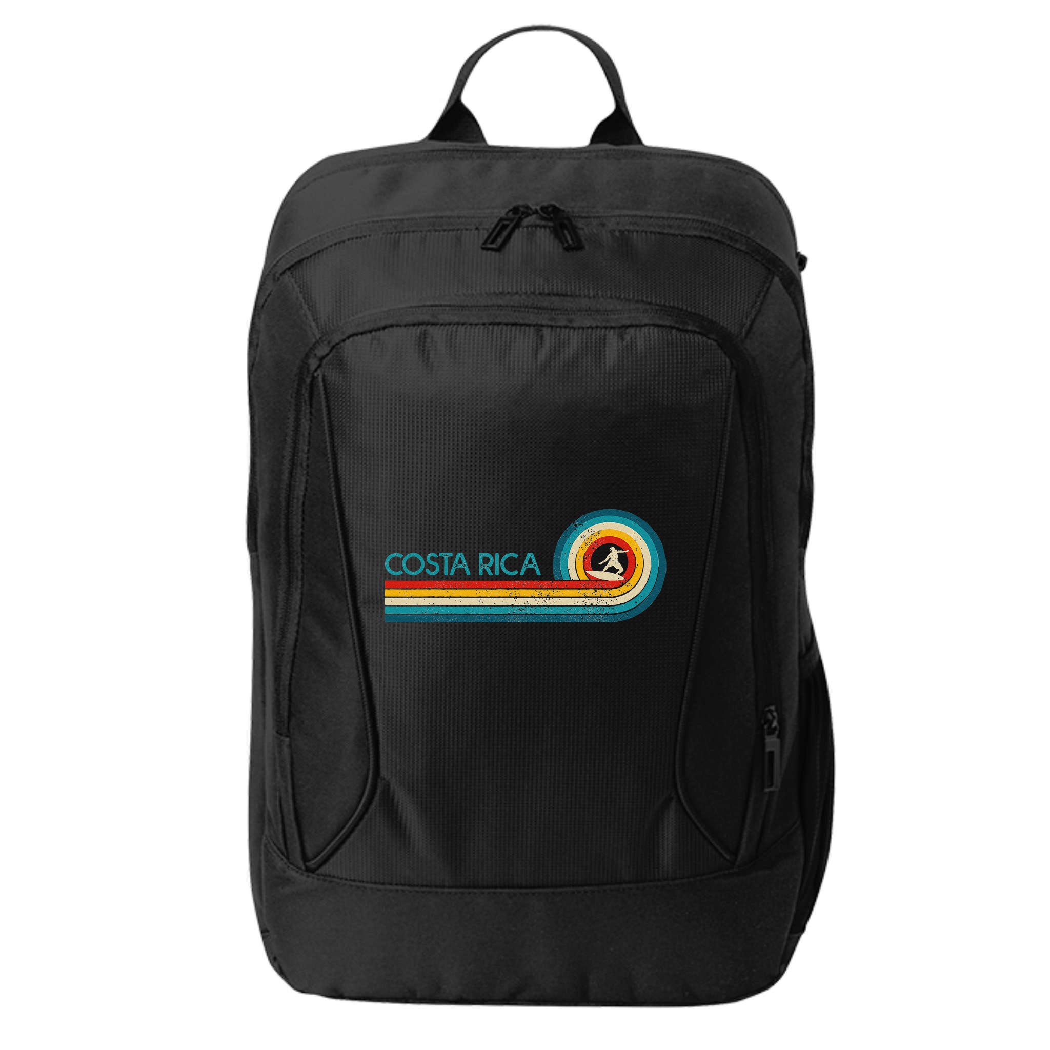 Costa Rica Surf Vintage Beach Surfer Surfing Gift City Backpack