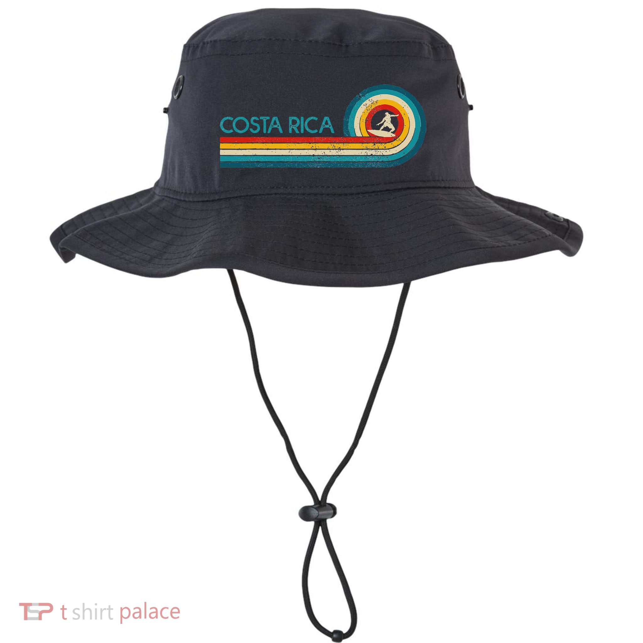 Costa Rica Surf Vintage Beach Surfer Surfing Gift Bucket Hat