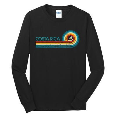 Costa Rica Surf Vintage Beach Surfer Surfing Gift Tall Long Sleeve T-Shirt