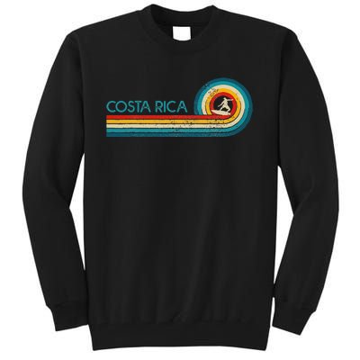 Costa Rica Surf Vintage Beach Surfer Surfing Gift Tall Sweatshirt