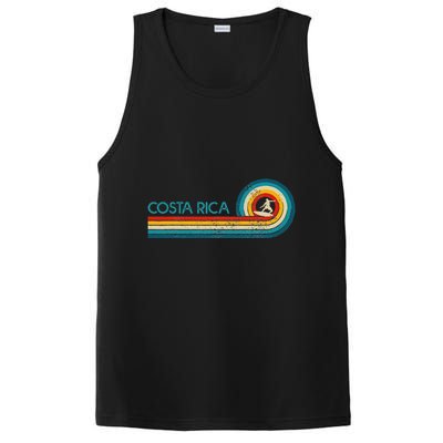 Costa Rica Surf Vintage Beach Surfer Surfing Gift PosiCharge Competitor Tank