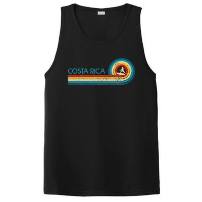 Costa Rica Surf Vintage Beach Surfer Surfing Gift PosiCharge Competitor Tank