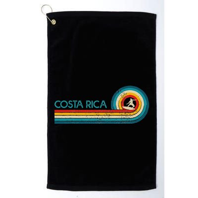 Costa Rica Surf Vintage Beach Surfer Surfing Gift Golf Towel