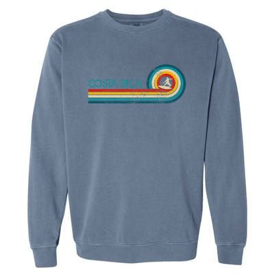 Costa Rica Surf Vintage Beach Surfer Surfing Gift Garment-Dyed Sweatshirt